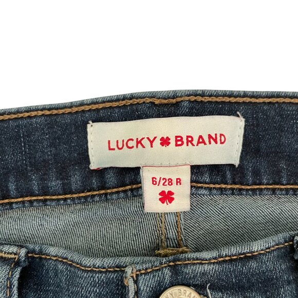 Lucky Brand Denim Bootcut Jeans Woman's Size 6/28R Blue Rodeo Western - Picture 3 of 11